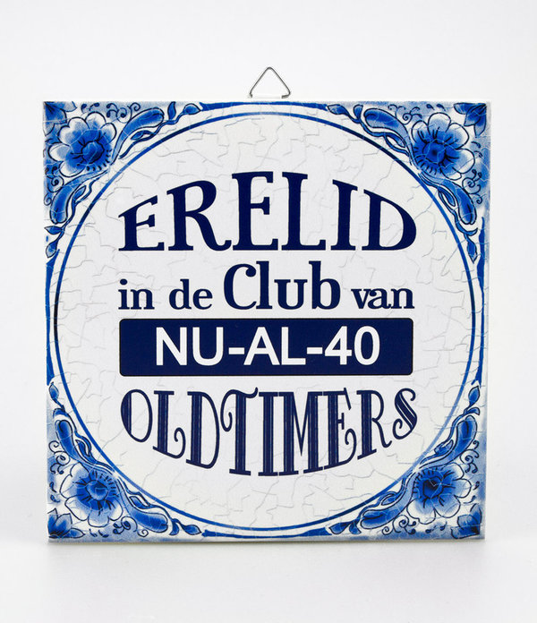 Tegel Delfts Blauw - 40 jaar