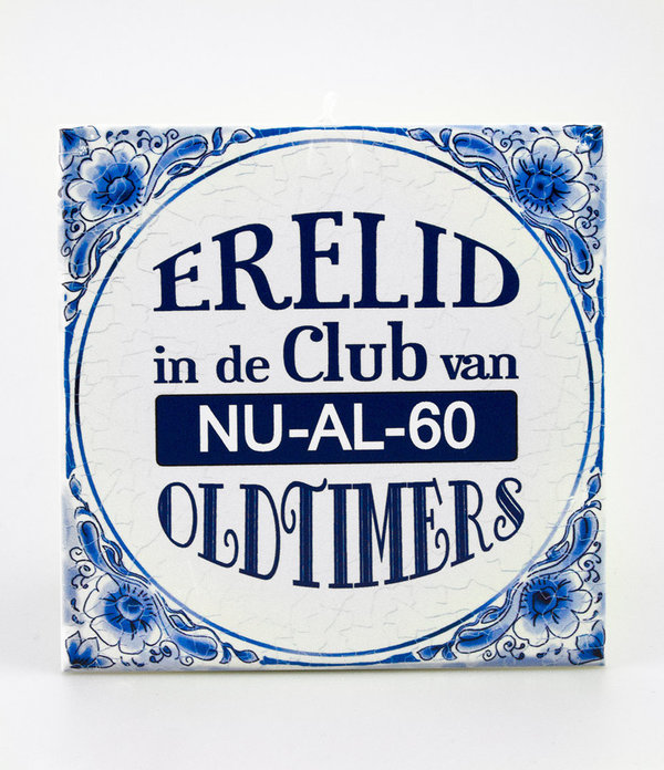 Tegel Delfts Blauw - 60 jaar
