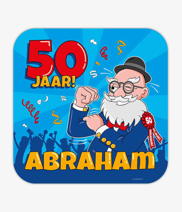 Hulde Schild Abraham cartoon  50 x 50