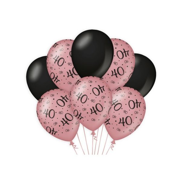 Decoration balloons rose/black -40