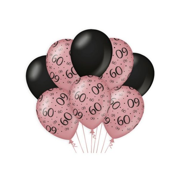 Decoration balloons rose/black -60