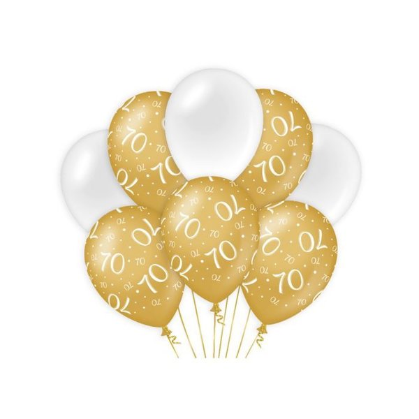 Decoration balloons gold/white - 70