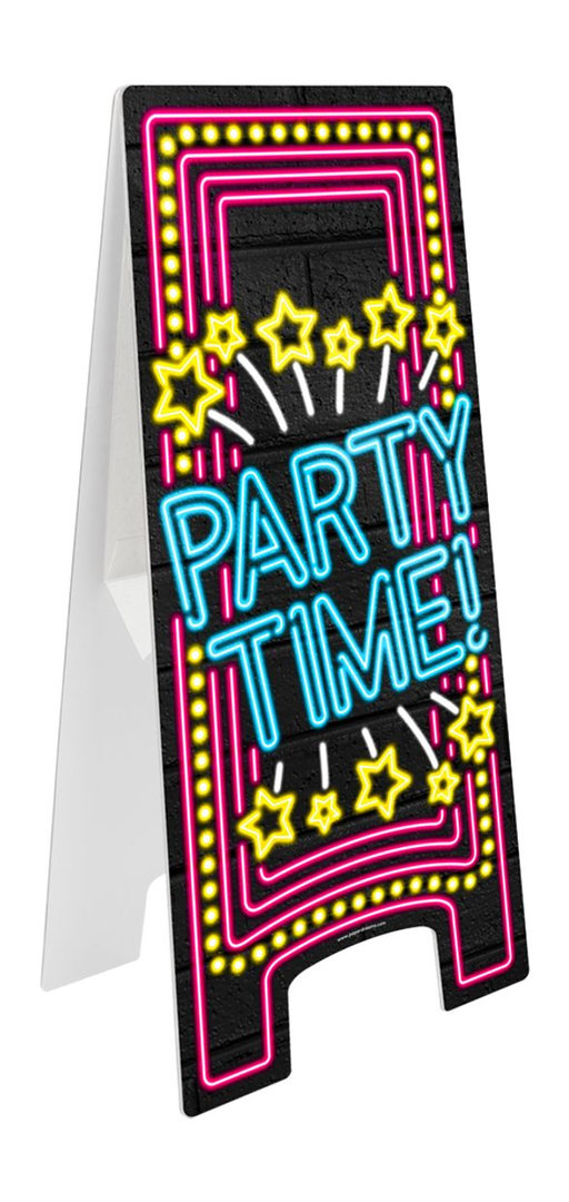 Neon Warning Sign - Party Time!