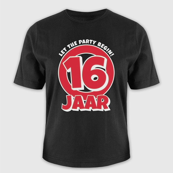 Cadeau T-shirt – 16 Jaar